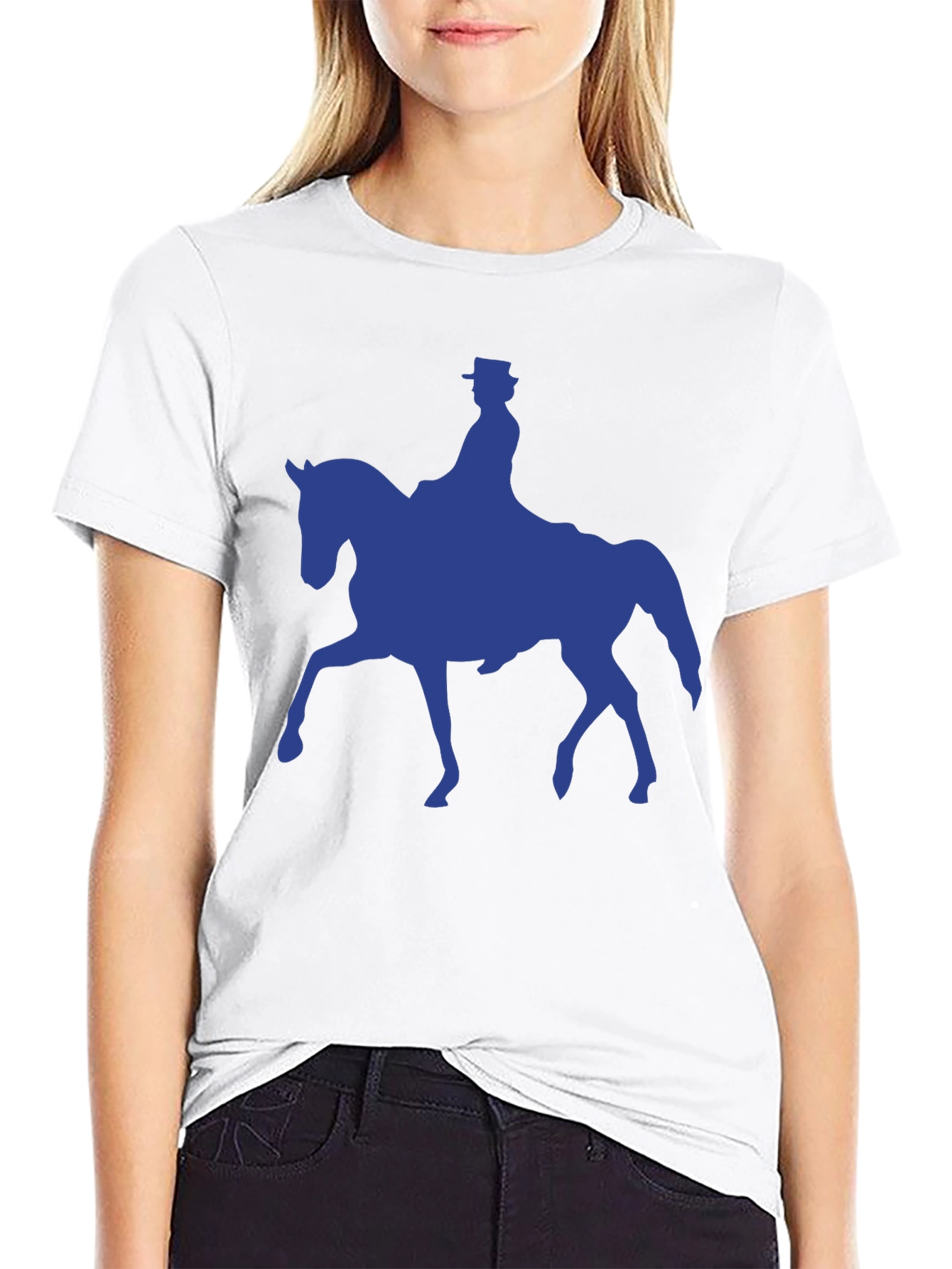 Equestrian Silhouette T-Shirt - Black
