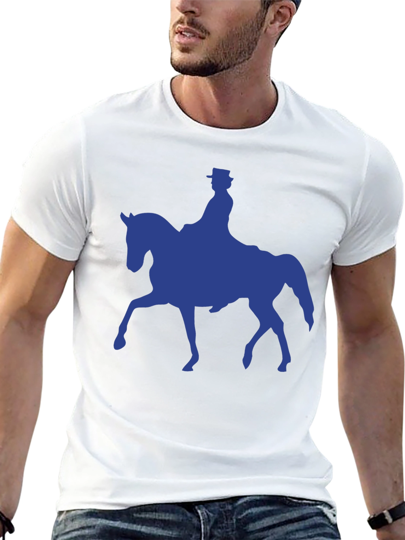 Equestrian Silhouette T-Shirt - Black