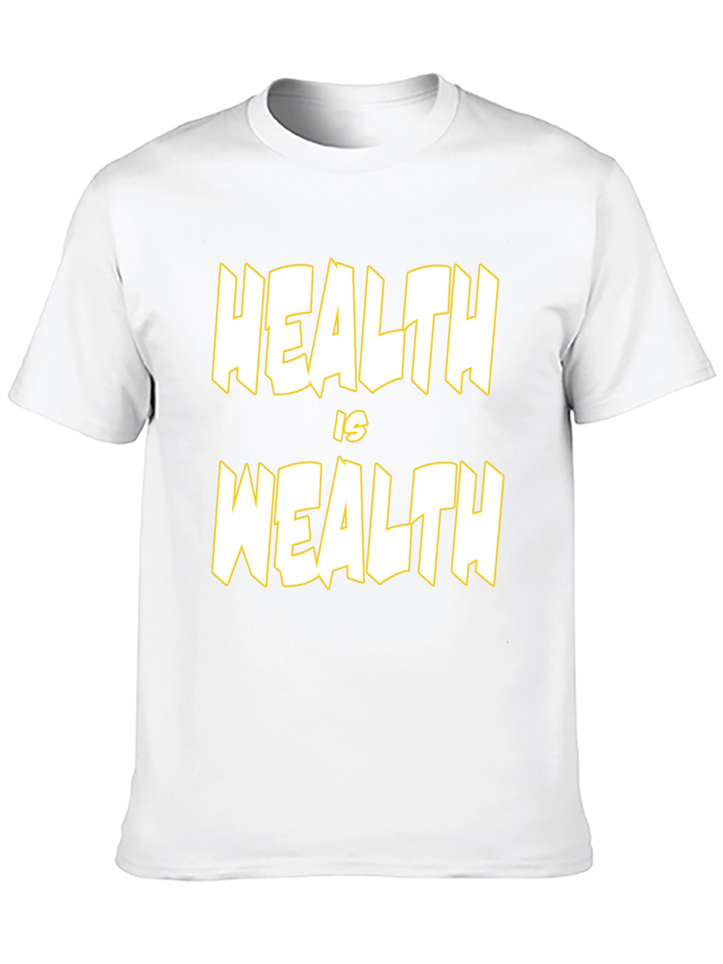 Health is Wealth Black Graphic T-Shirt