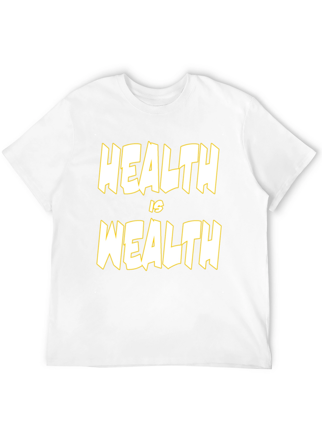 Health is Wealth Black Graphic T-Shirt