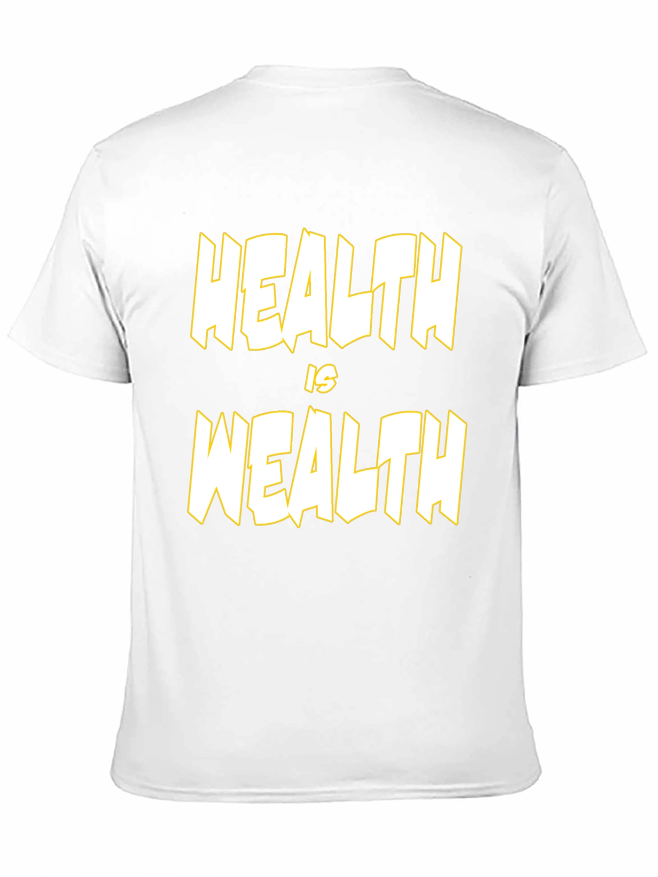 Health is Wealth Black Graphic T-Shirt