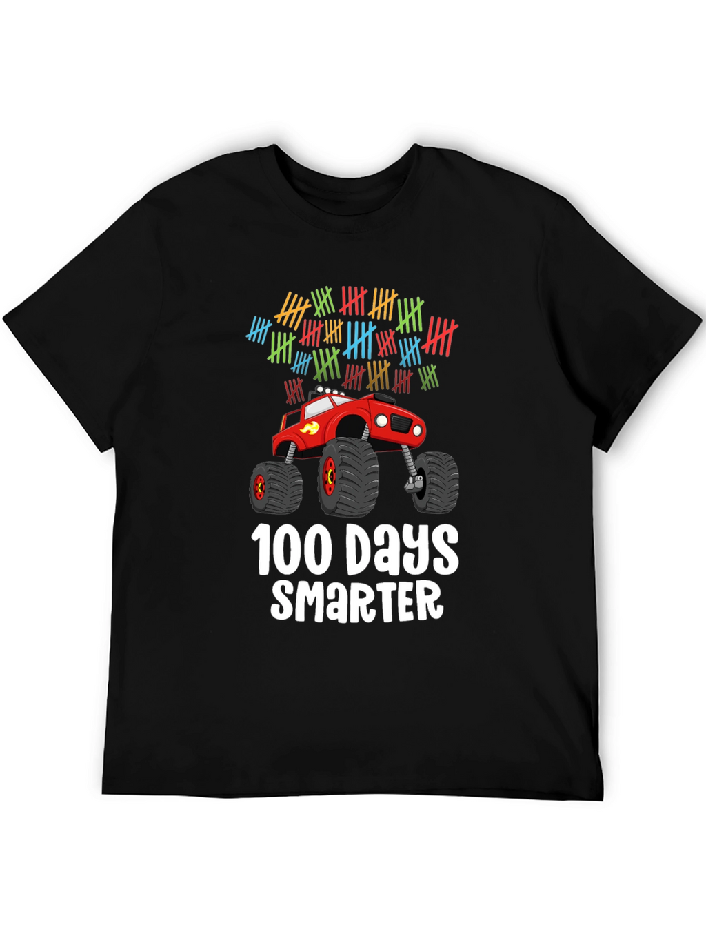 100 Days Smarter Monster Truck T-Shirt