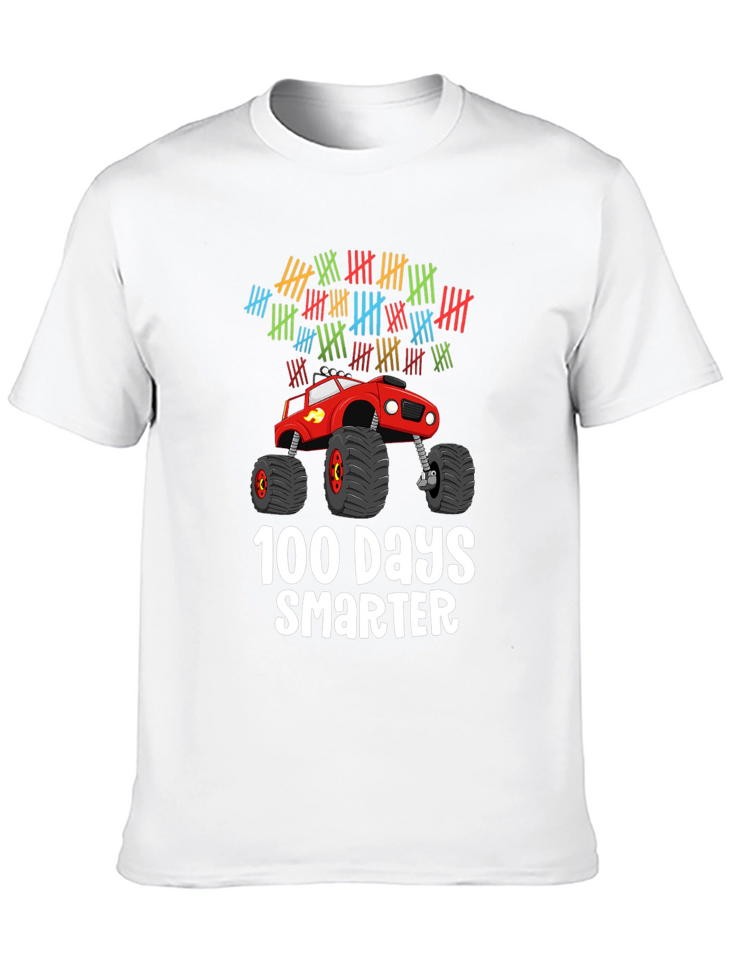 100 Days Smarter Monster Truck T-Shirt