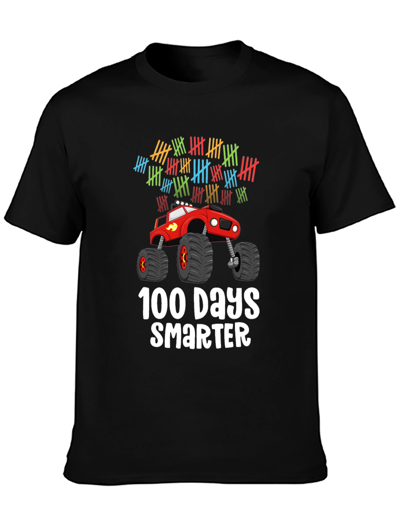 100 Days Smarter Monster Truck T-Shirt