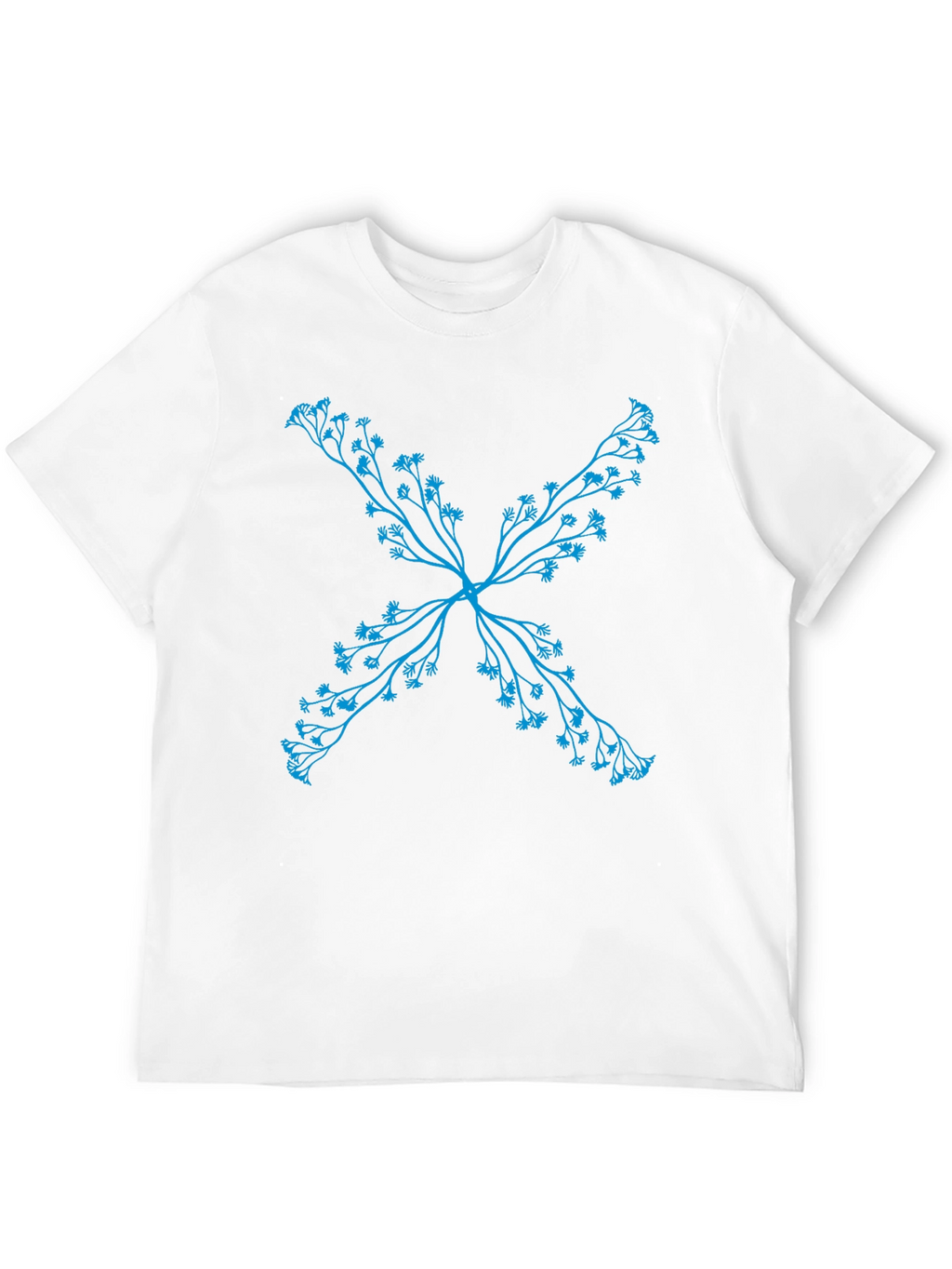Floral X Black T-Shirt - Stylish Casual Wear