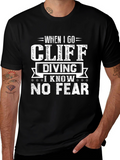 Cliff Diving Graphic Tee - No Fear!