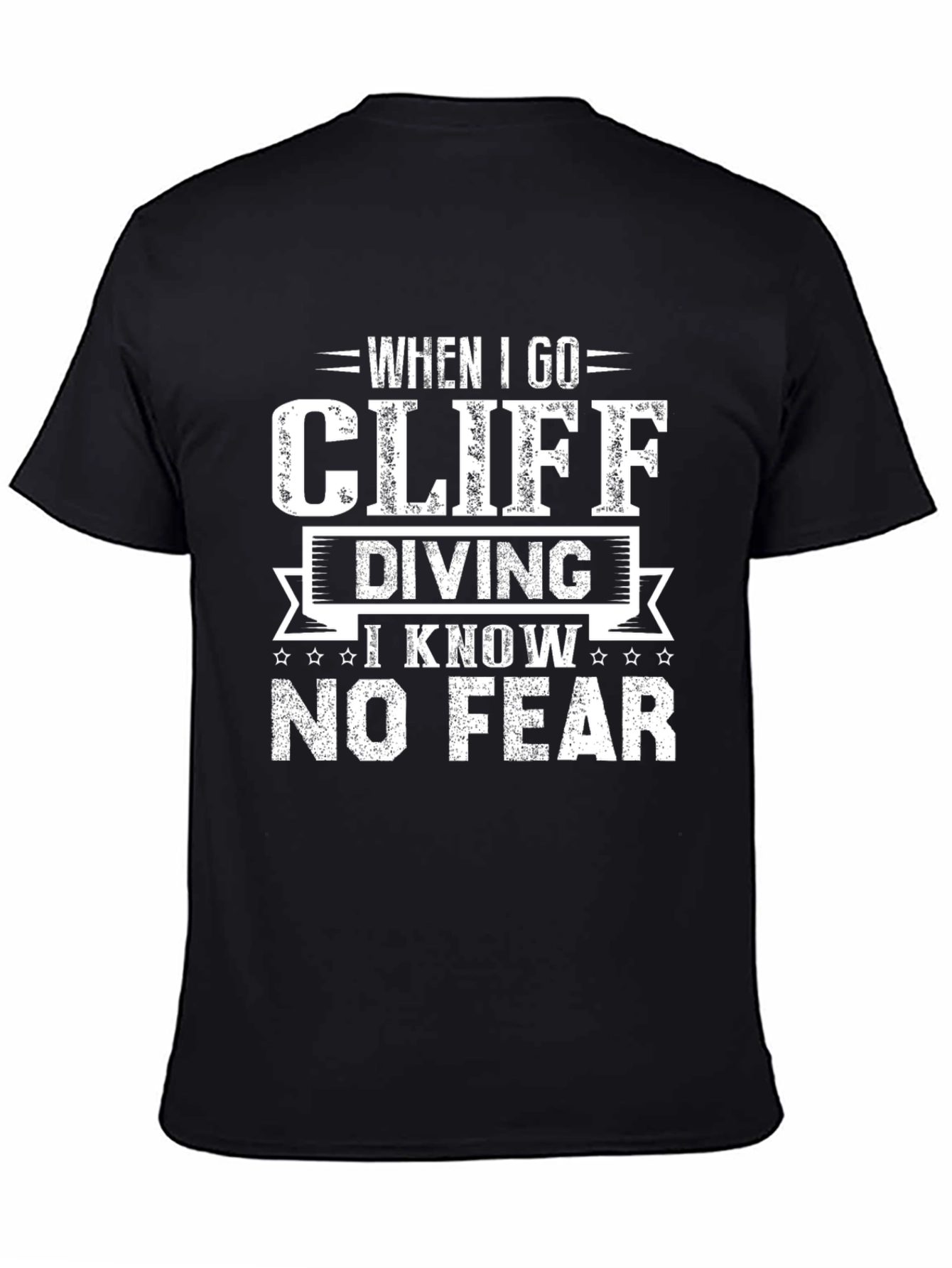 Cliff Diving Graphic Tee - No Fear!
