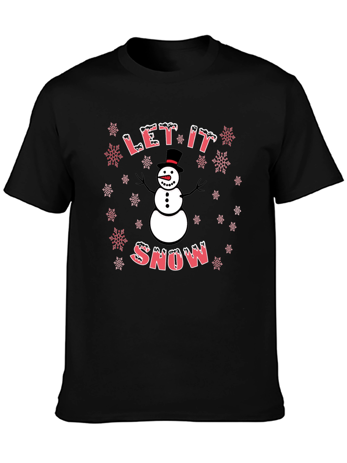 Let It Snow Snowman Graphic Tee