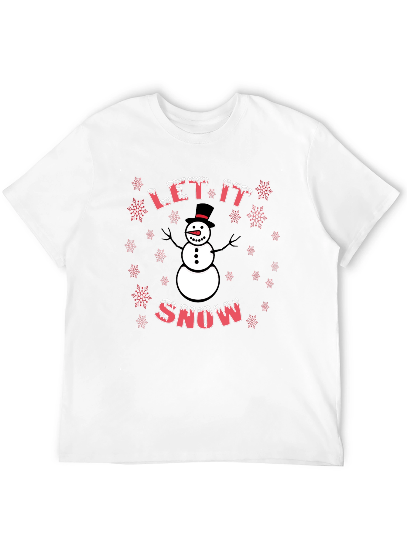 Let It Snow Snowman Graphic Tee