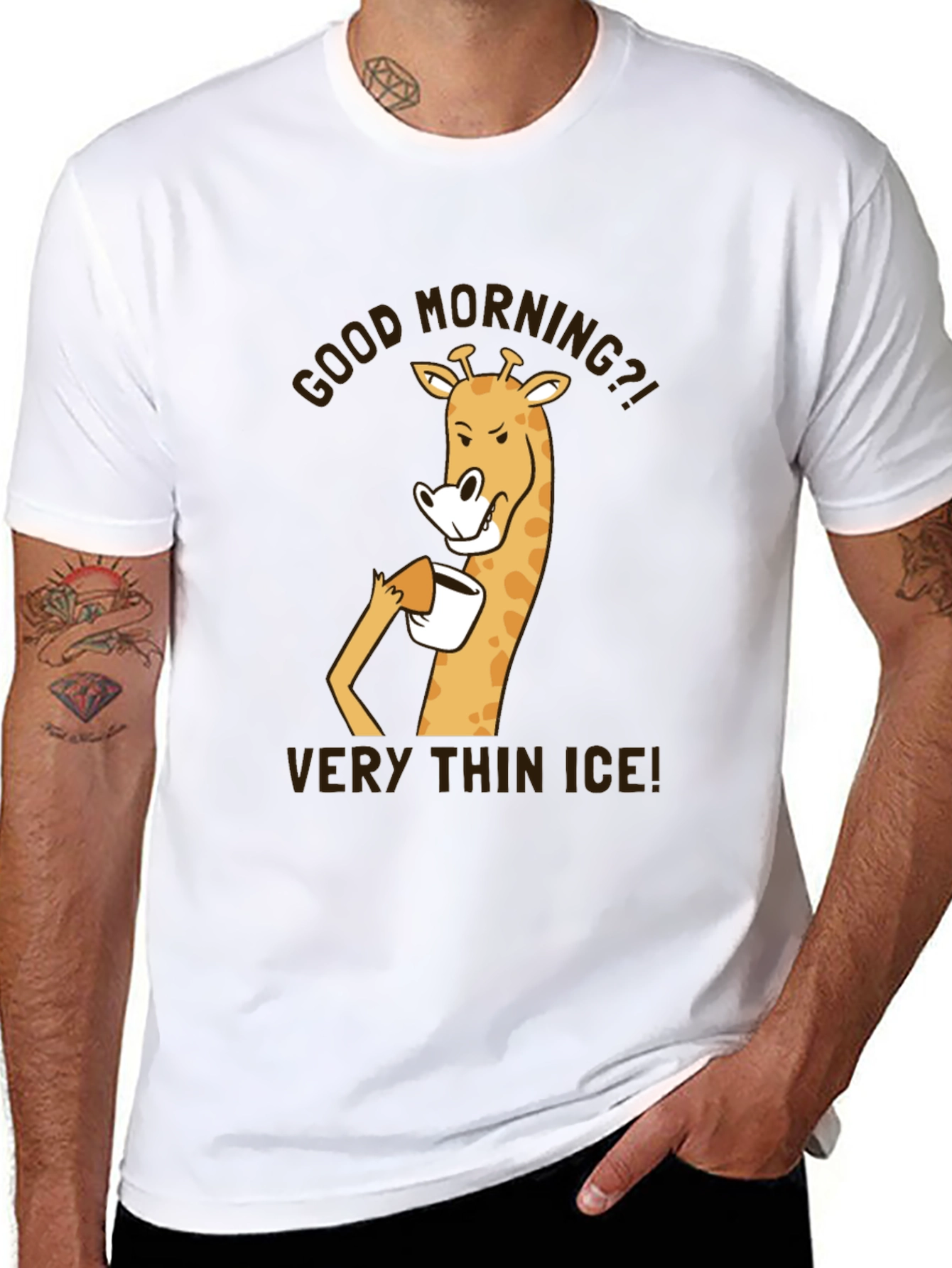Good Morning Giraffe T-Shirt - Very Thin Ice!