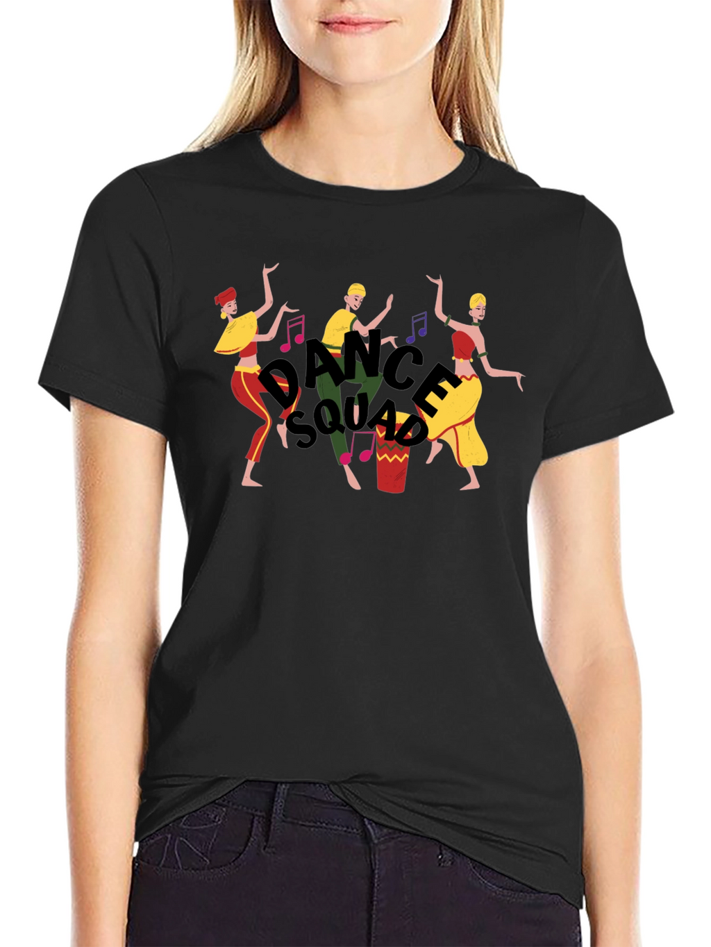 Dance Squad Graphic Tee - Fun Black T-Shirt