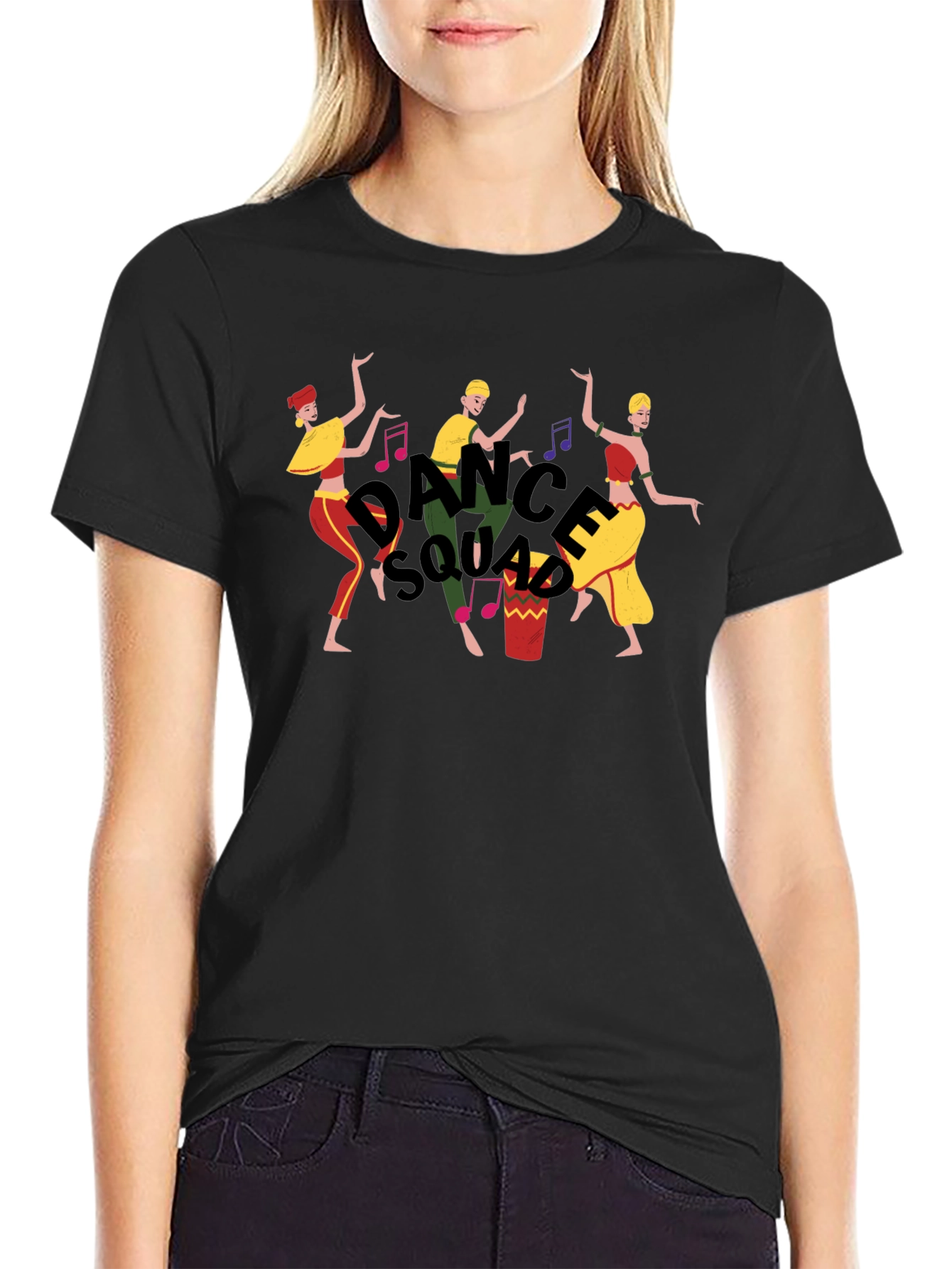 Dance Squad Graphic Tee - Fun Black T-Shirt