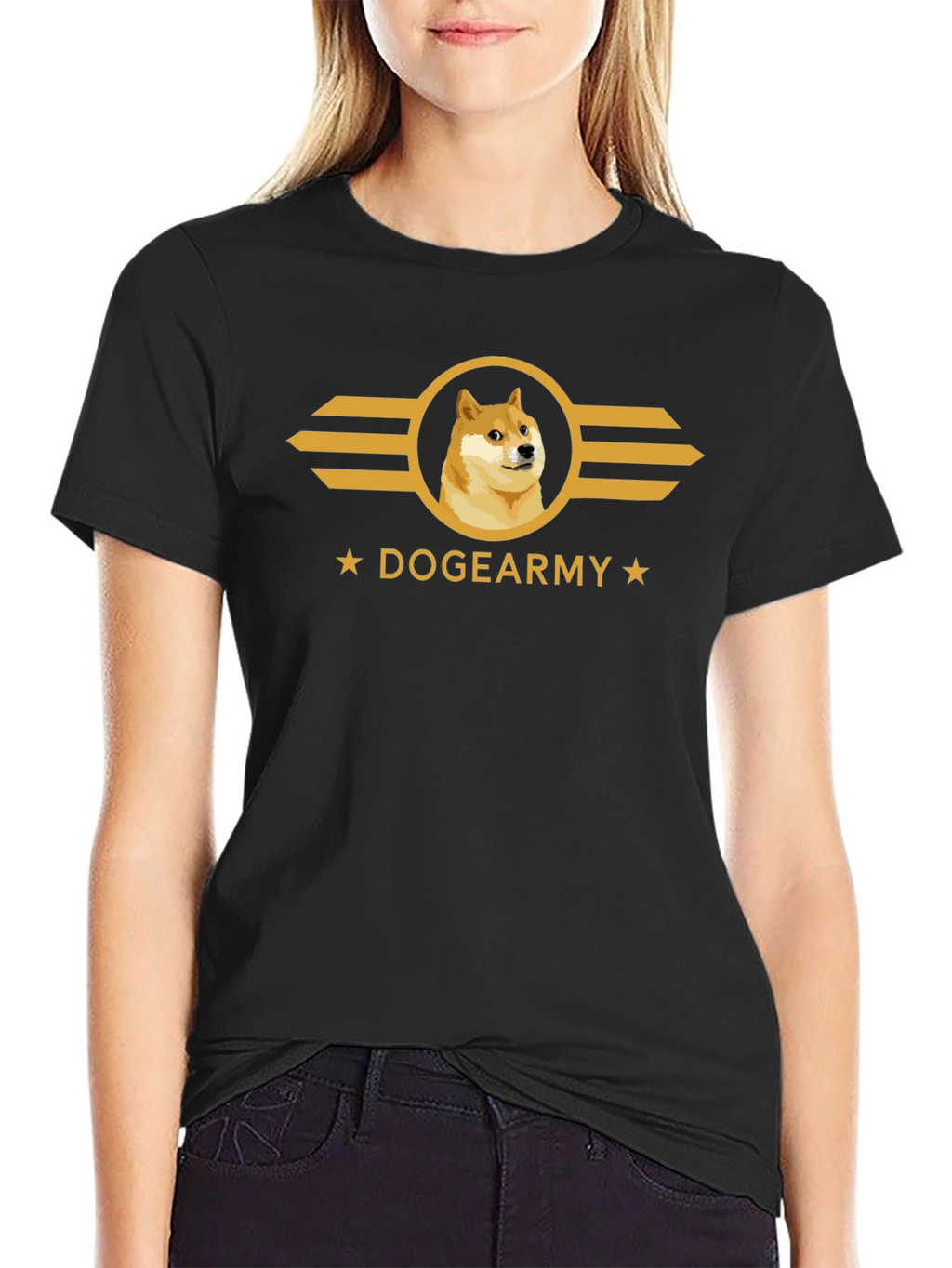 DogeArmy Black T-Shirt - Crypto Meme Fashion