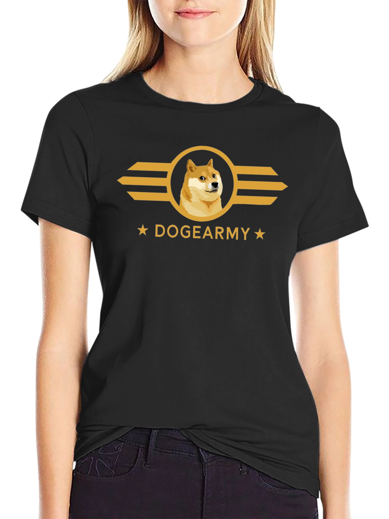 DogeArmy Black T-Shirt - Crypto Meme Fashion