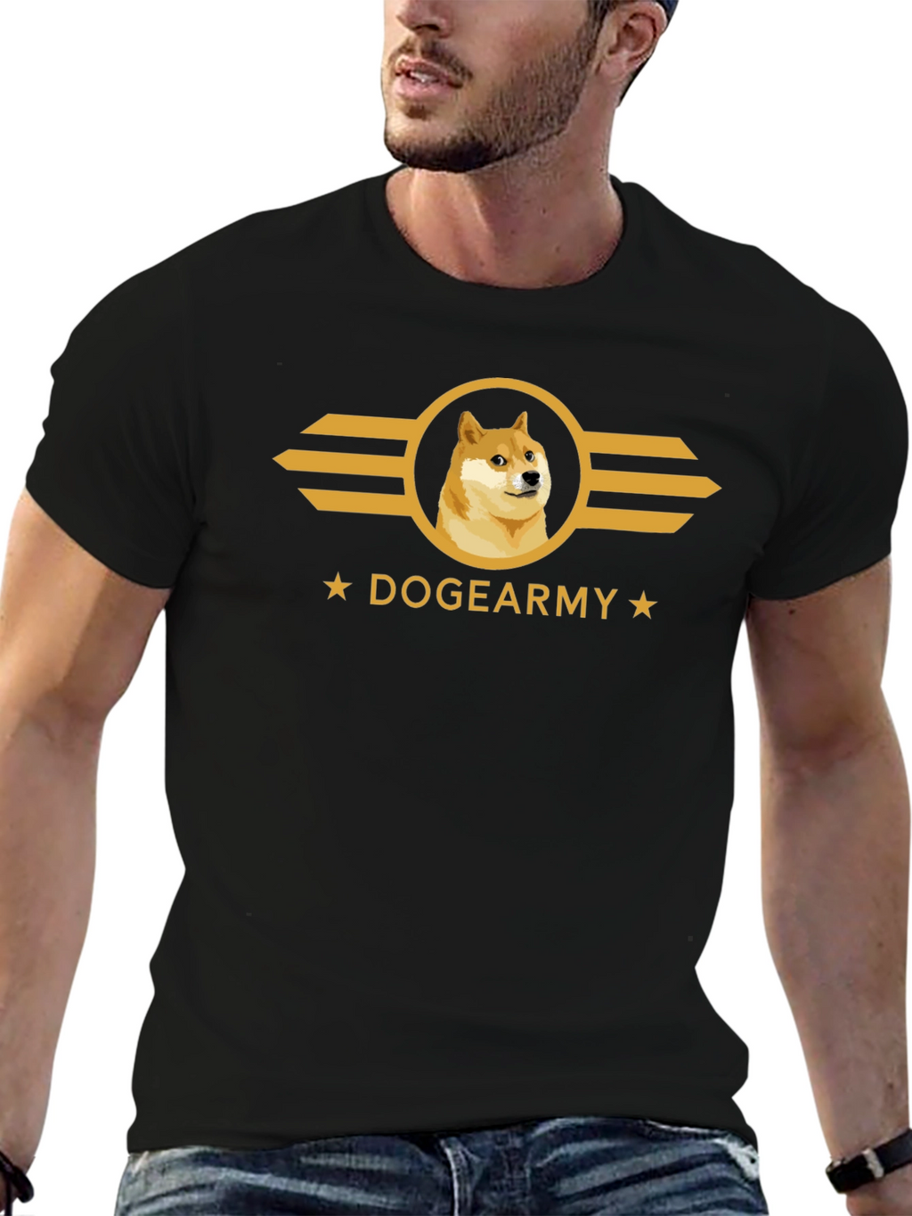 DogeArmy Black T-Shirt - Crypto Meme Fashion