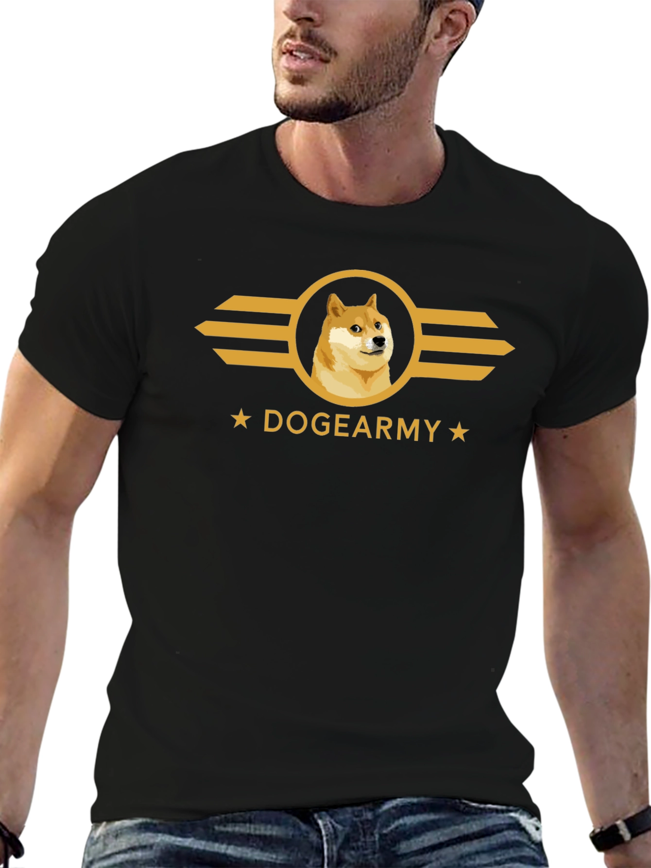 DogeArmy Black T-Shirt - Crypto Meme Fashion