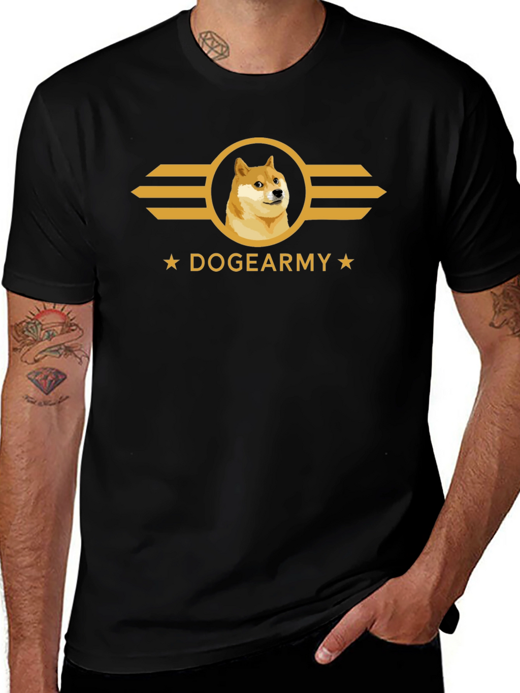 DogeArmy Black T-Shirt - Crypto Meme Fashion