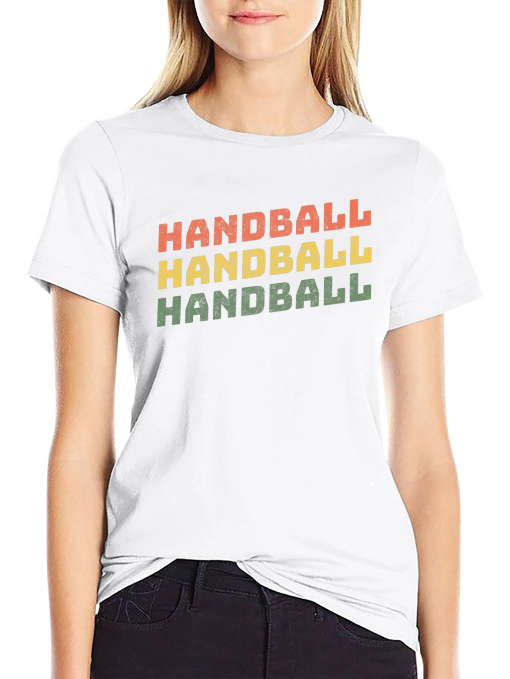 Handball Graphic Tee Retro Style Sport Shirt