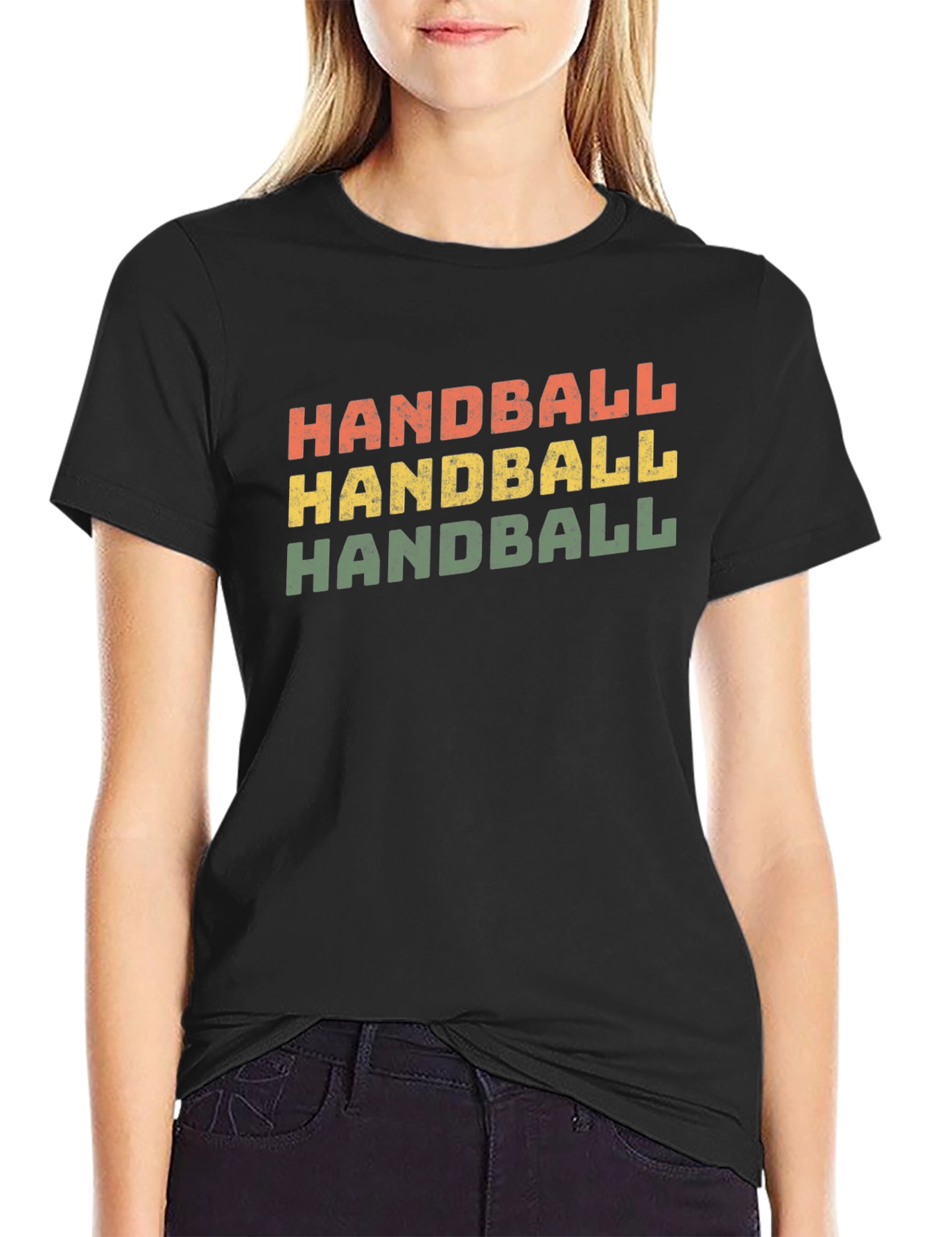 Handball Graphic Tee Retro Style Sport Shirt