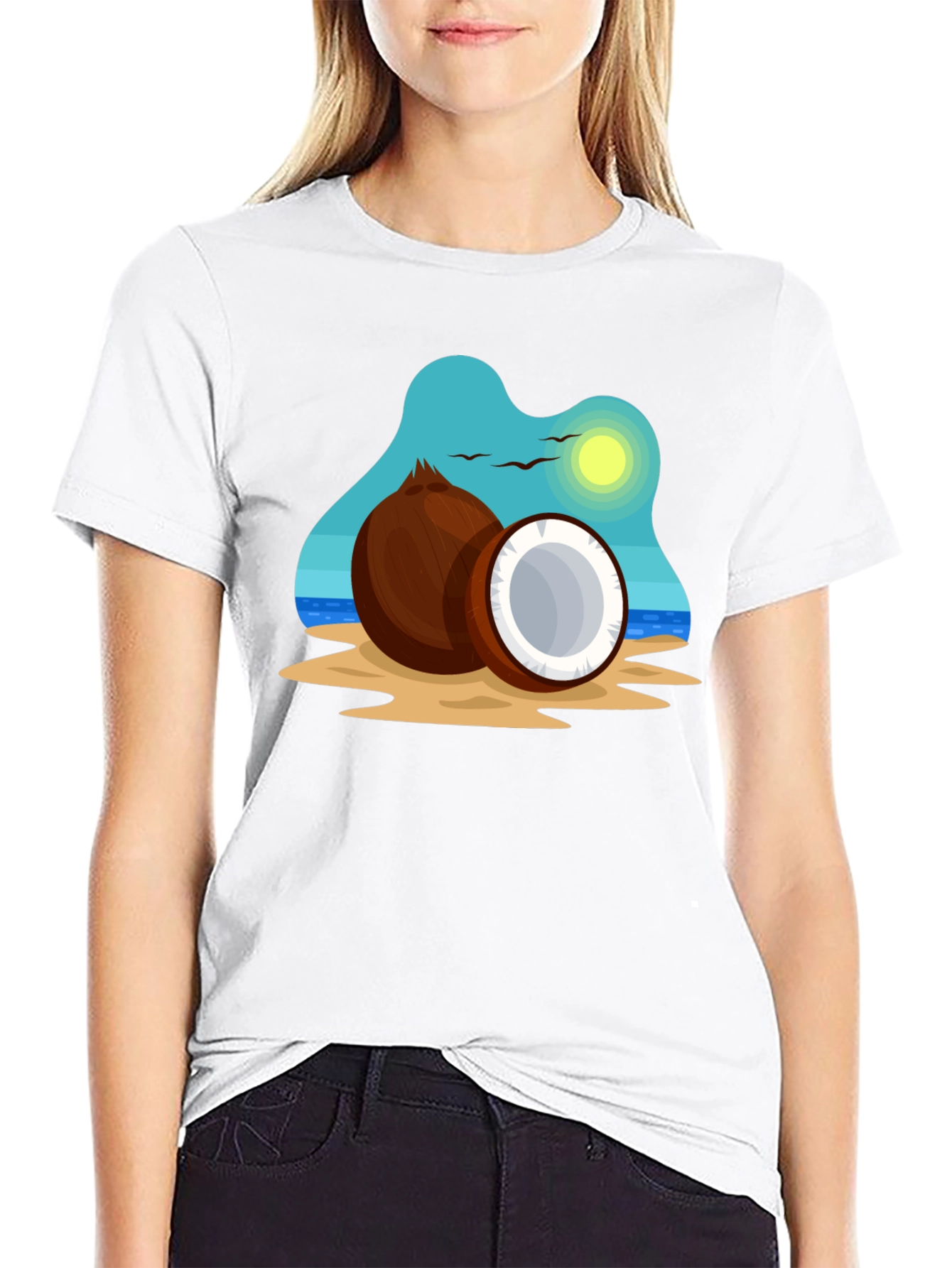 Coconut Island Graphic Tee - Black