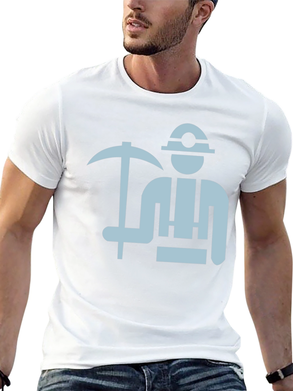 Miner Graphic Tee - Black Cotton T-Shirt