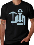 Miner Graphic Tee - Black Cotton T-Shirt