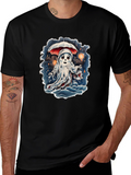 Ghostly Cartoon Graphic T-Shirt