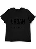 Urban Farmer Graphic Tee - Black Cotton T-Shirt
