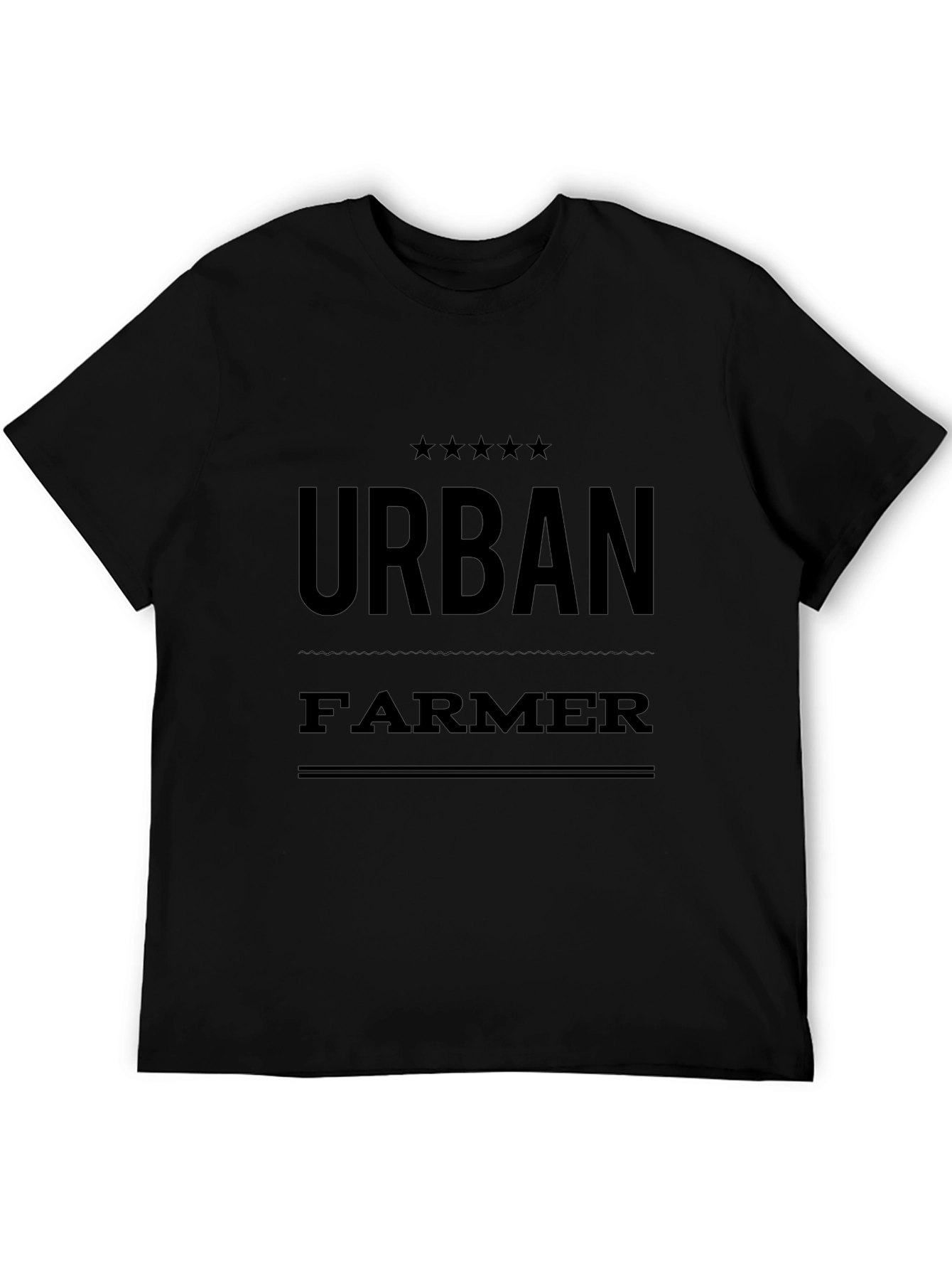 Urban Farmer Graphic Tee - Black Cotton T-Shirt