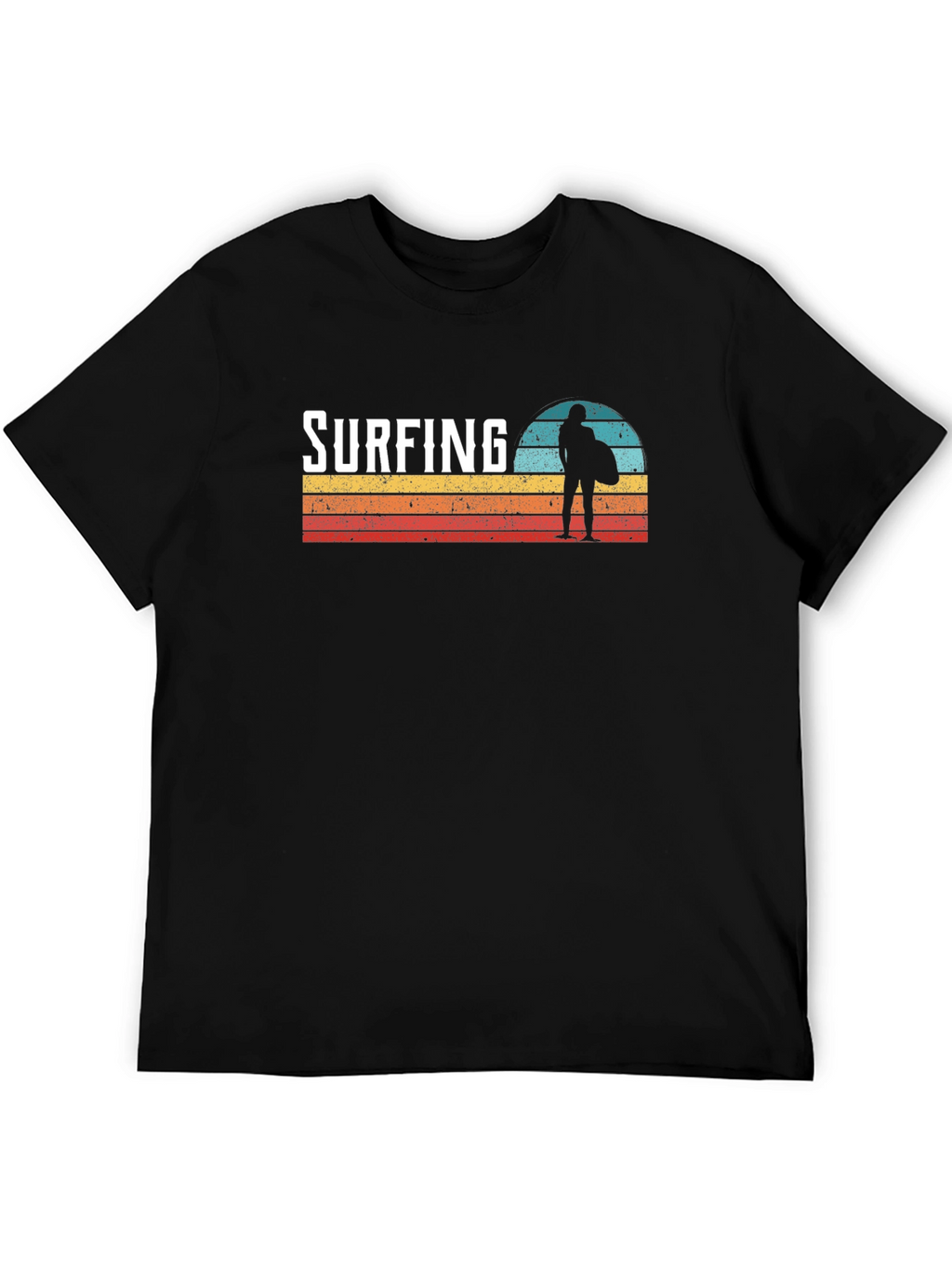 Surfing Sunset Graphic Tee - Cool Surfer T-Shirt