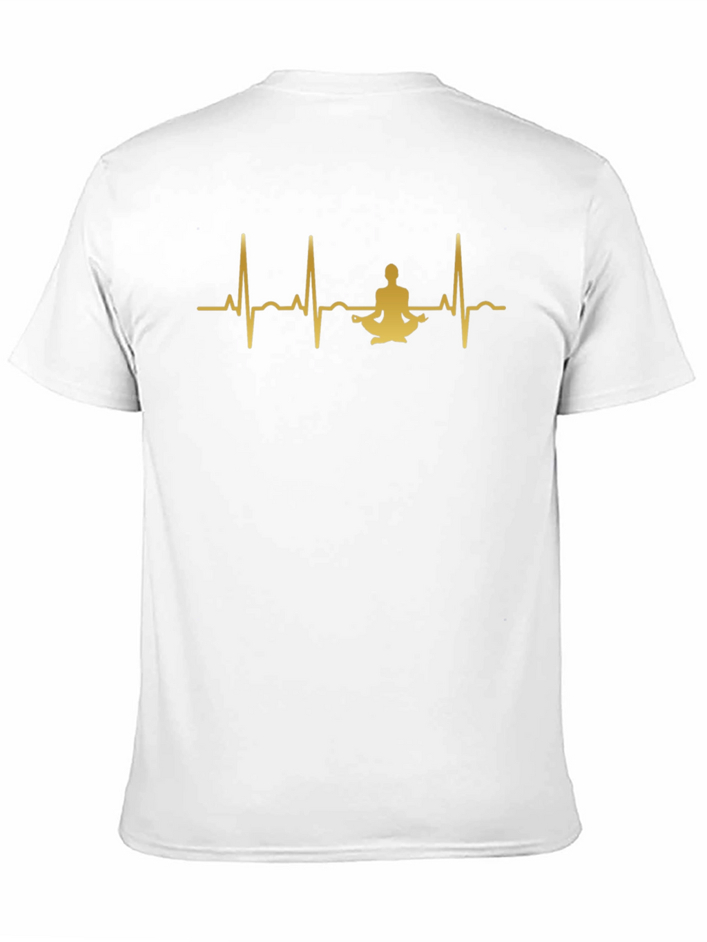 Yoga Heartbeat Black T-Shirt - Meditate in Style