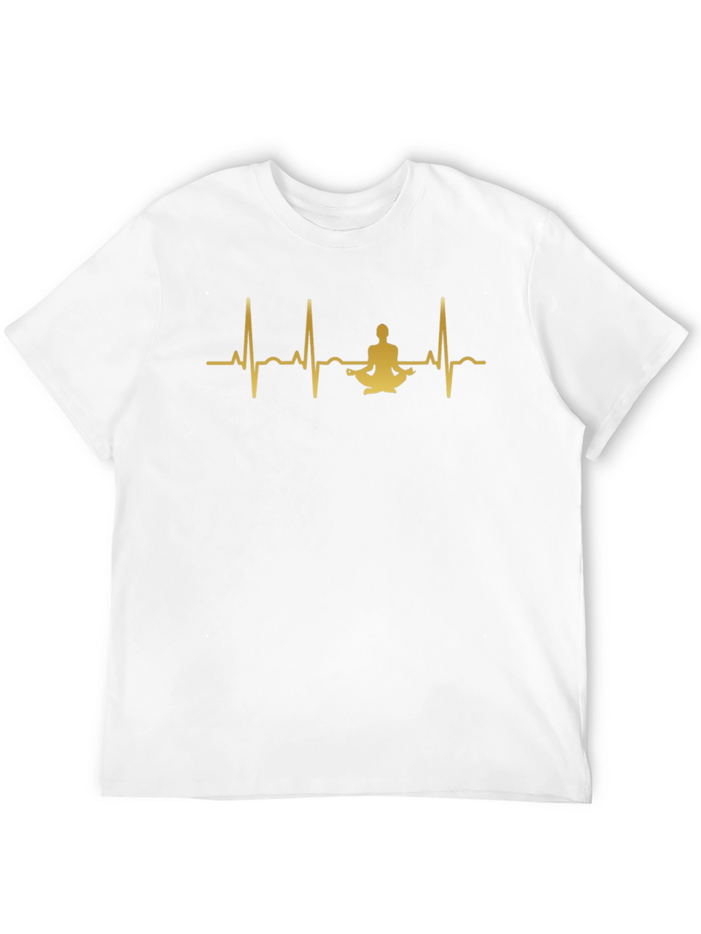 Yoga Heartbeat Black T-Shirt - Meditate in Style