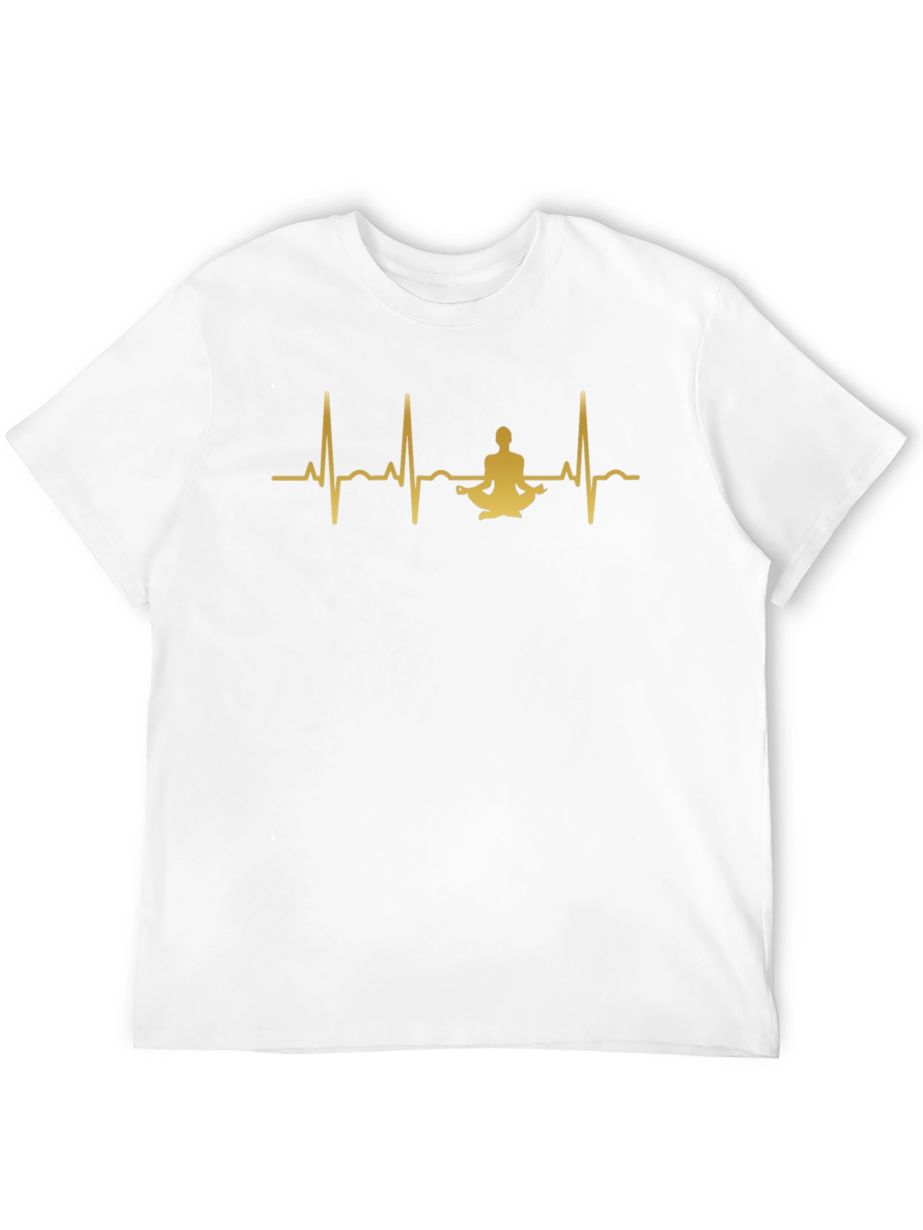 Yoga Heartbeat Black T-Shirt - Meditate in Style
