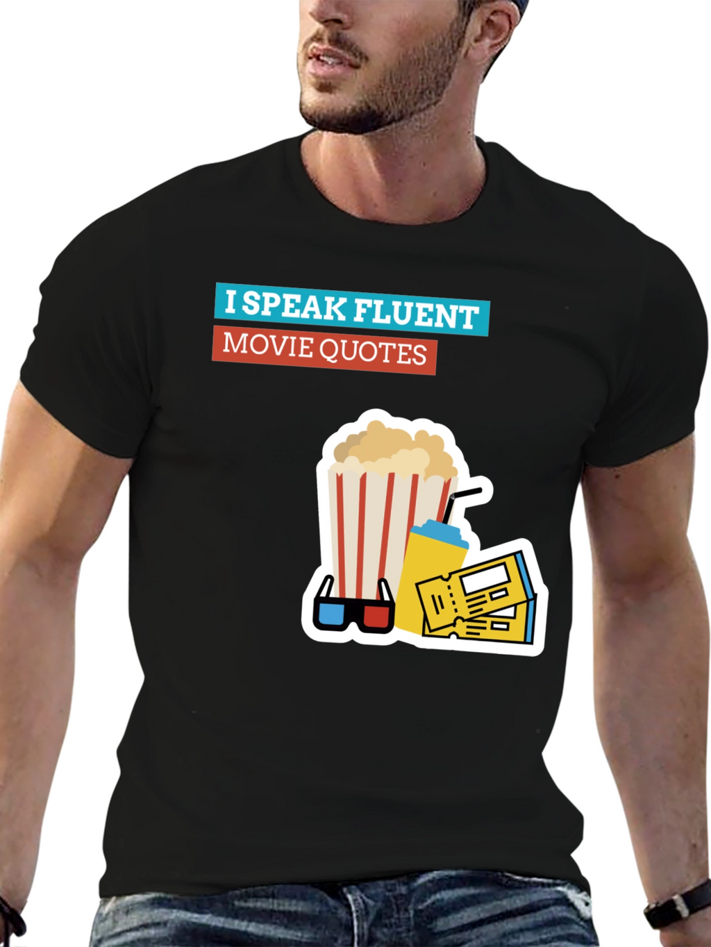 Fluent Movie Quotes T-Shirt - Black Graphic Tee