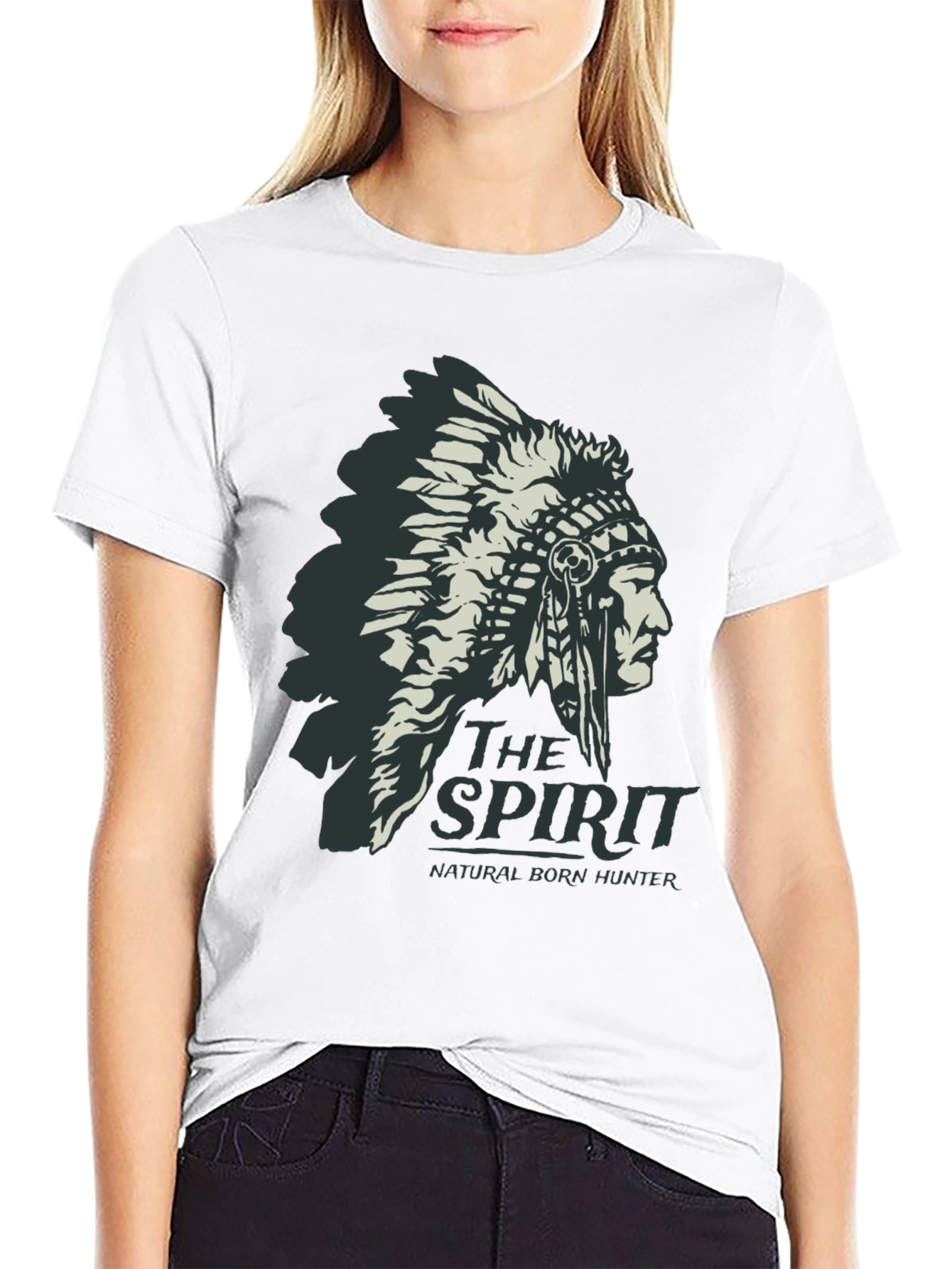 Native American Spirit T-Shirt - Natural Born Hunter Tee