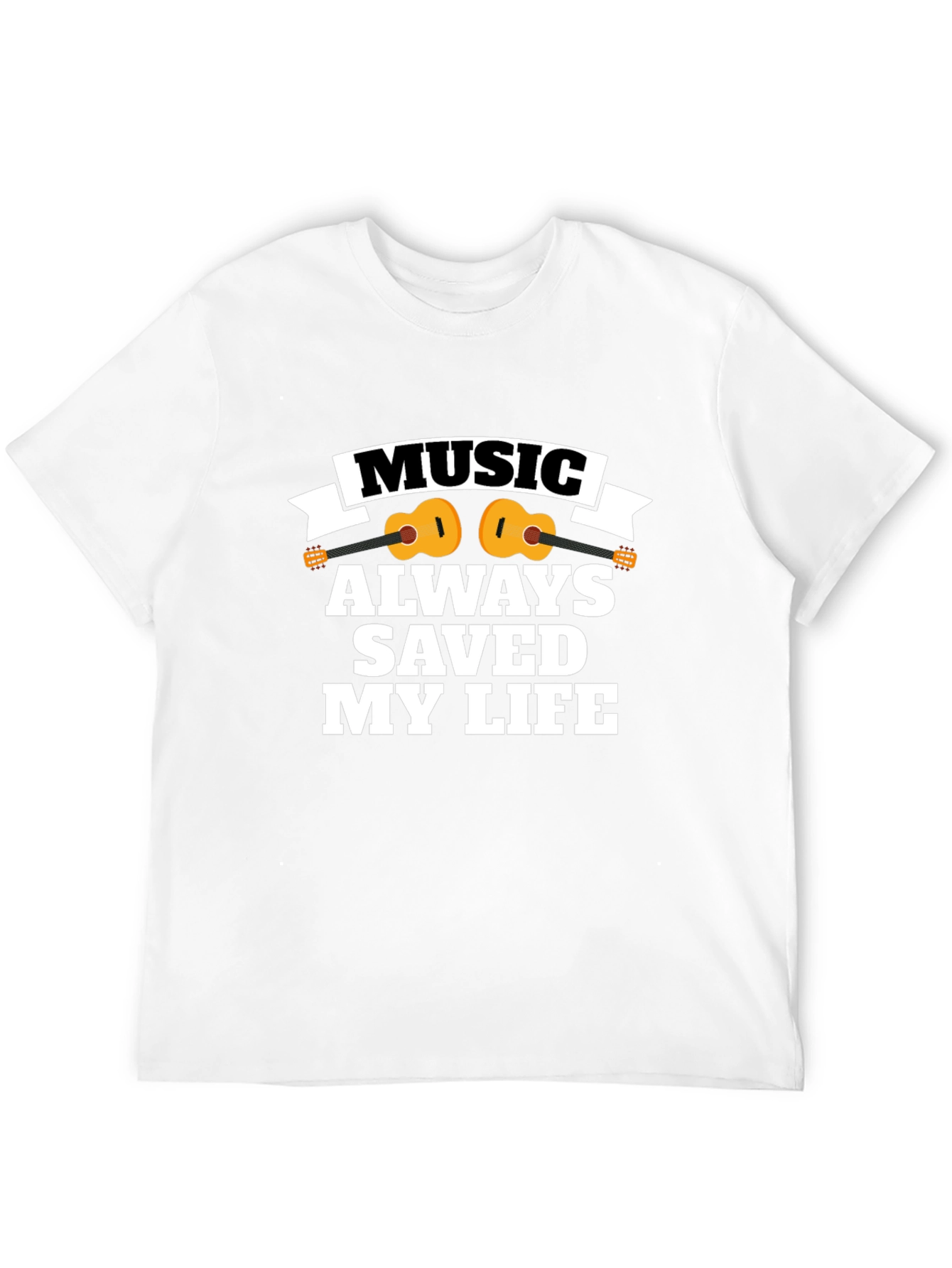 Music Saved My Life Black T-Shirt