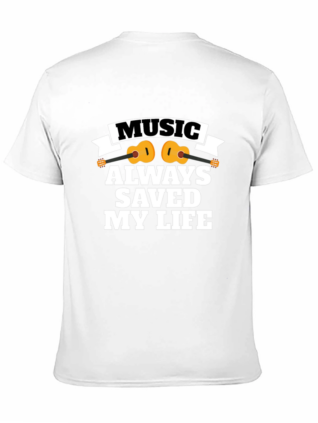 Music Saved My Life Black T-Shirt