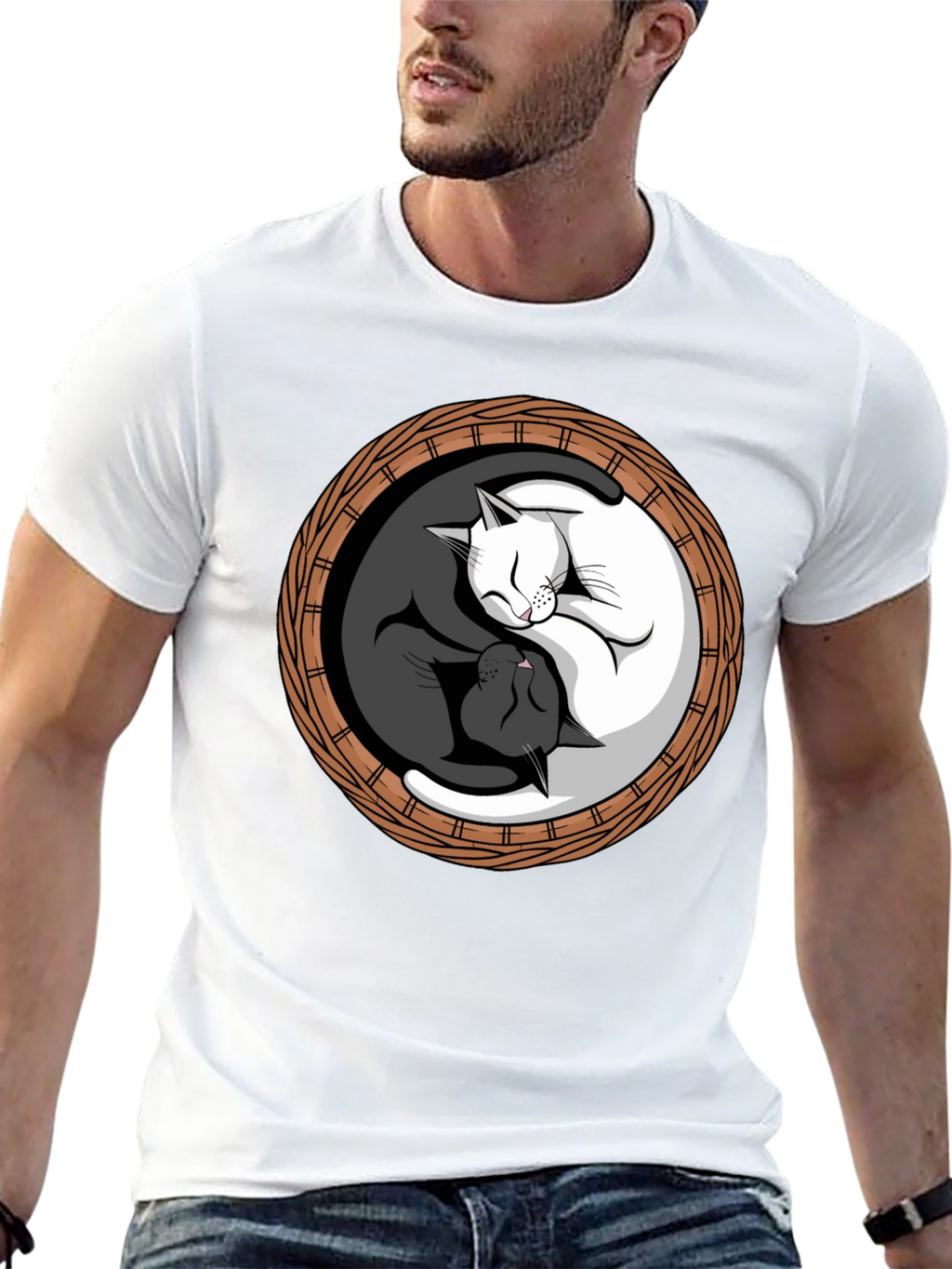 Yin Yang Cats T-Shirt - Balance & Harmony