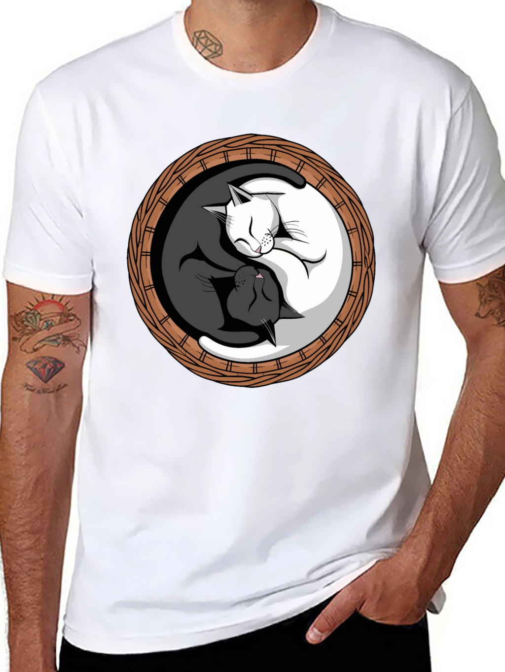 Yin Yang Cats T-Shirt - Balance & Harmony