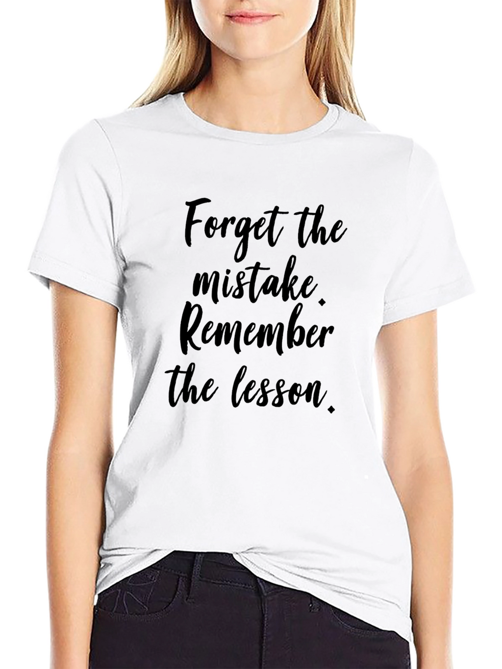 Motivational Black T-Shirt - Forget the Mistake