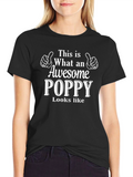 Awesome Poppy T-Shirt - Gift for Grandfather