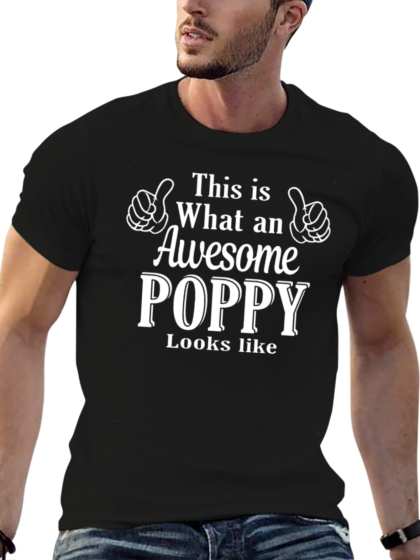 Awesome Poppy T-Shirt - Gift for Grandfather