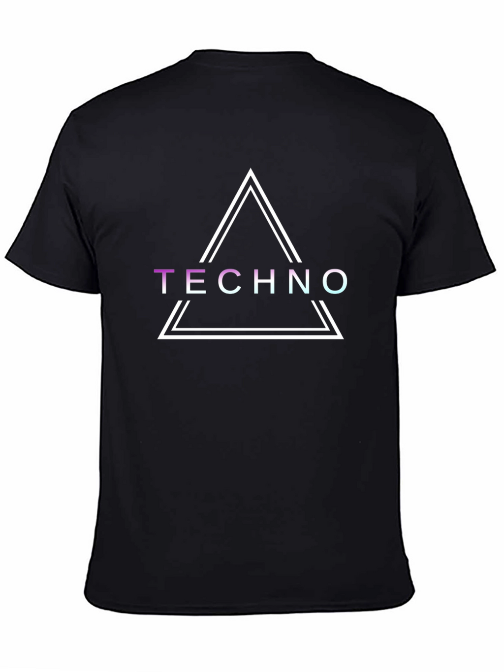 Techno Triangle Graphic Tee - Stylish Music Lover Shirt