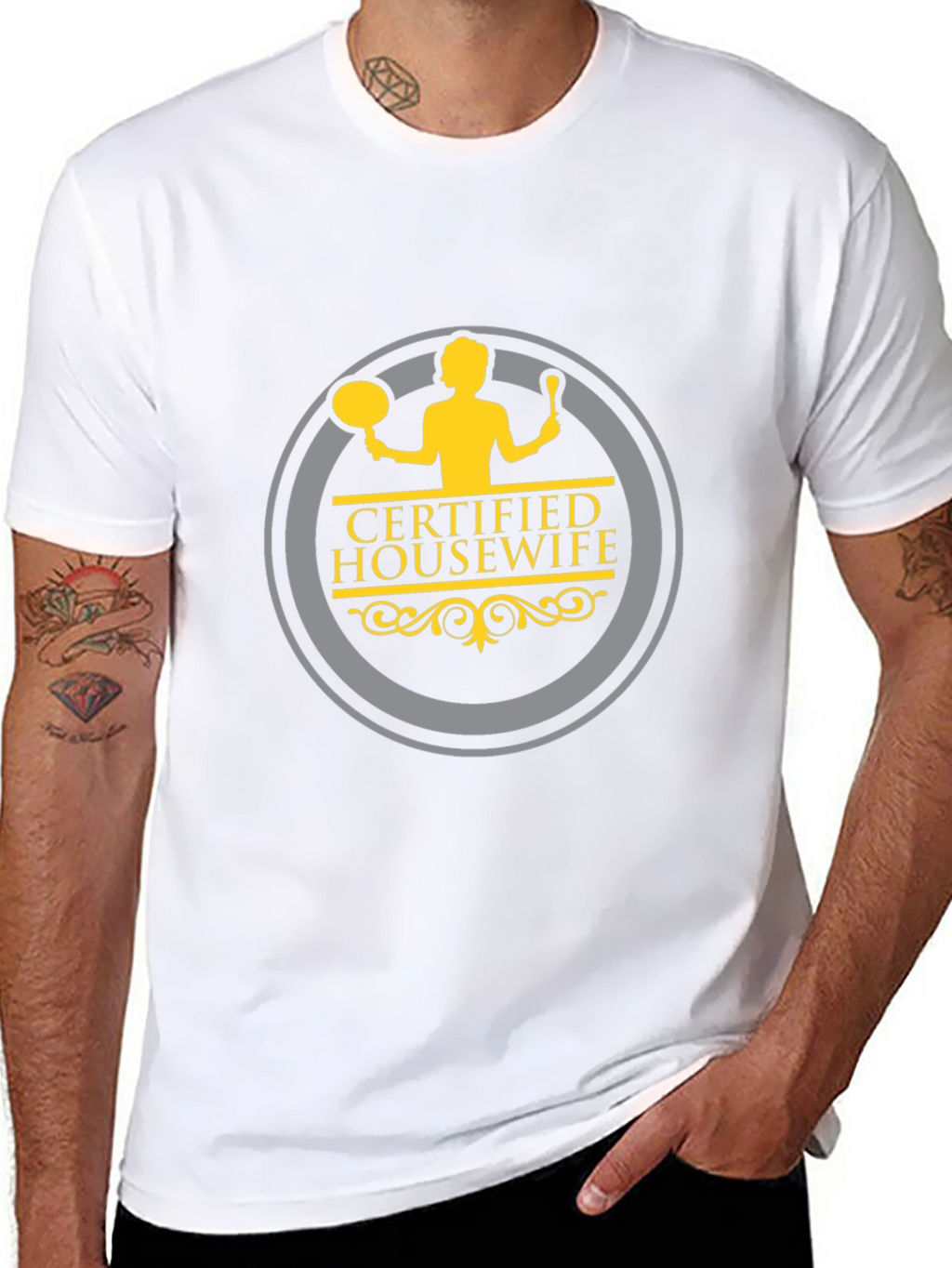 Certified Housewife Black Crew Neck T-Shirt