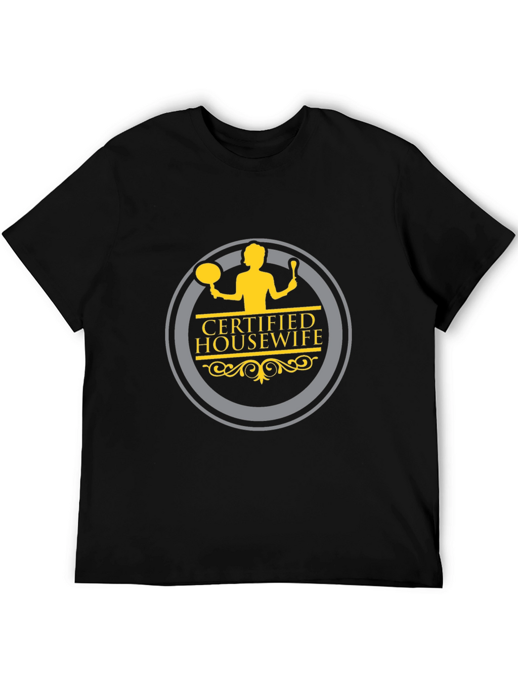 Certified Housewife Black Crew Neck T-Shirt