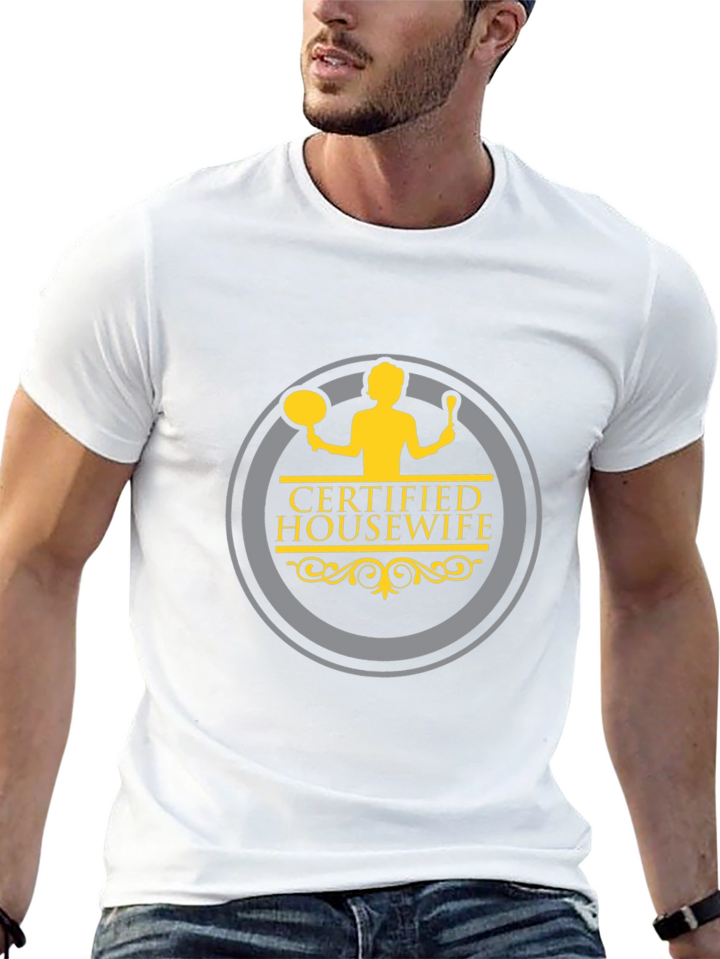 Certified Housewife Black Crew Neck T-Shirt