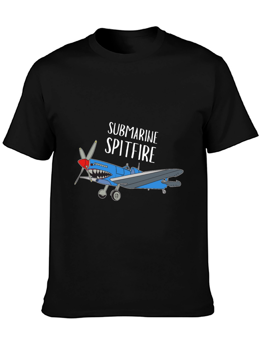 Submarine Spitfire Graphic Tee - Black Cotton Blend