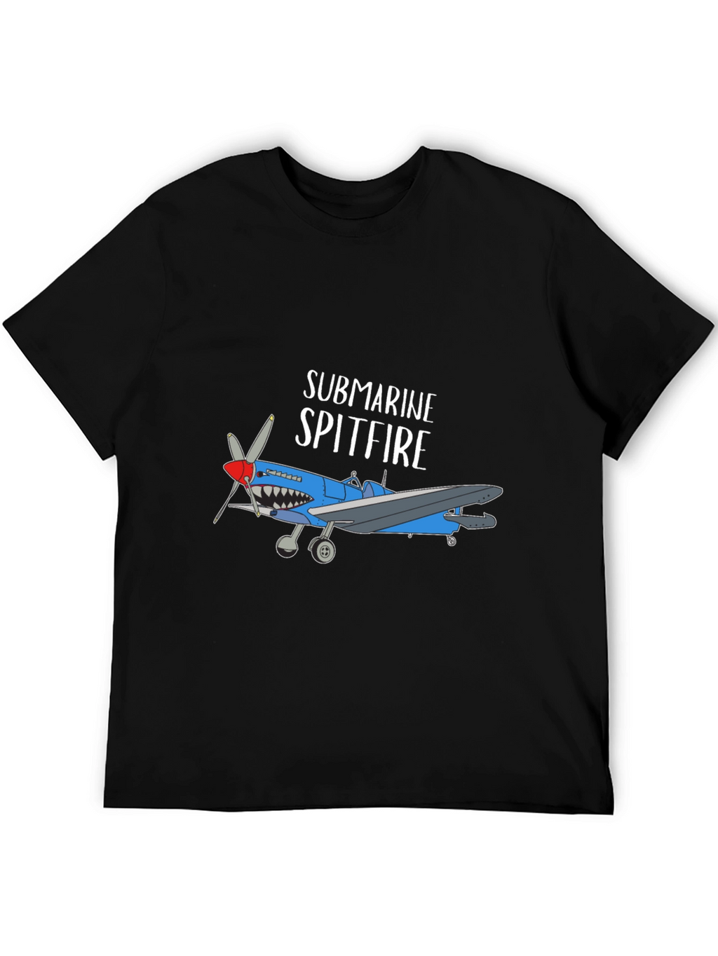Submarine Spitfire Graphic Tee - Black Cotton Blend