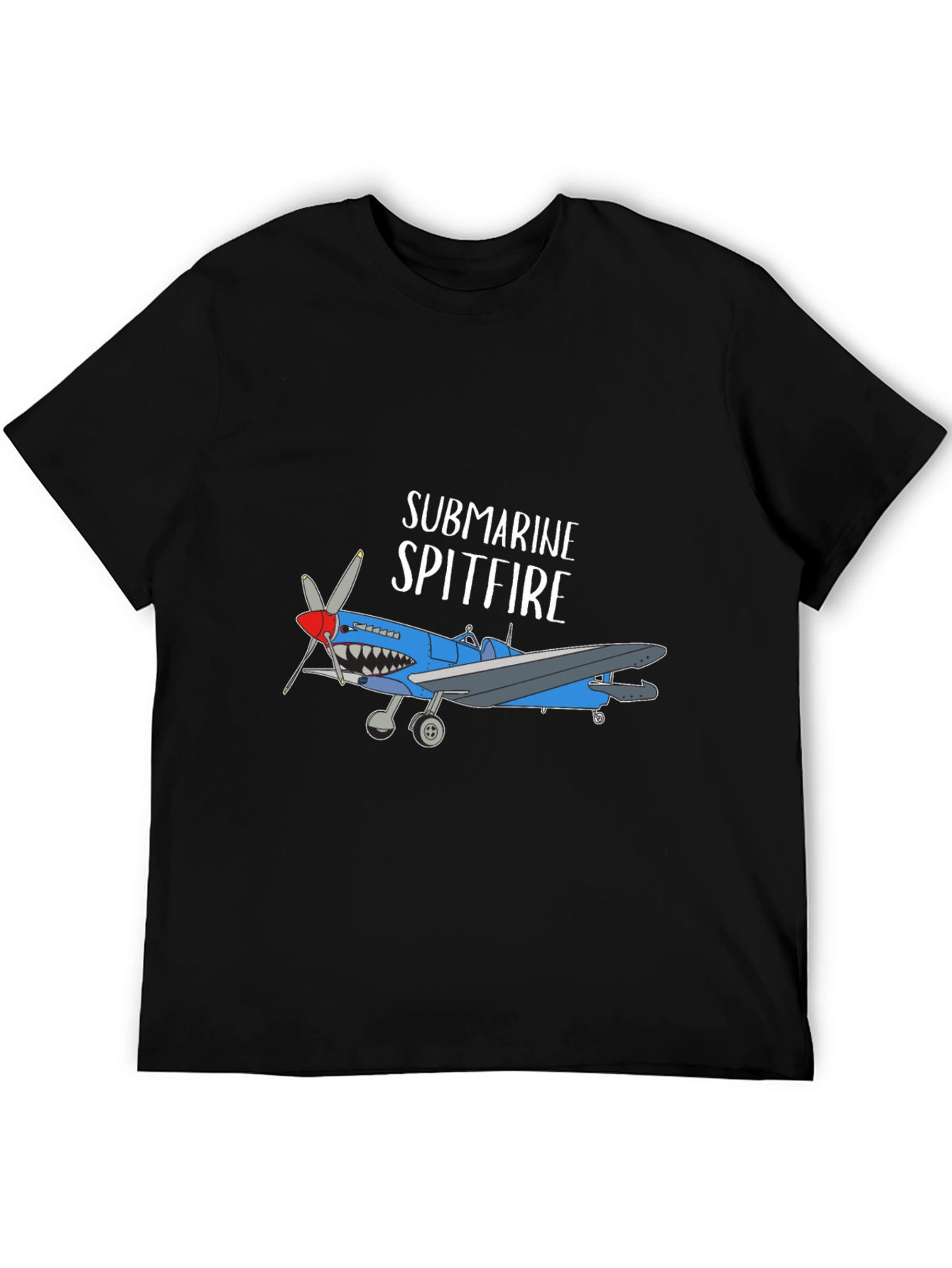 Submarine Spitfire Graphic Tee - Black Cotton Blend