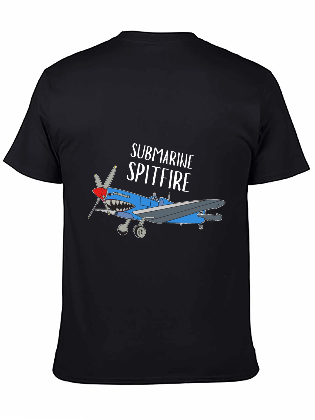 Submarine Spitfire Graphic Tee - Black Cotton Blend